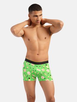 Bummer - Green Mens Printed Micro Modal Trunks Underwear Ultra Soft & Breathable