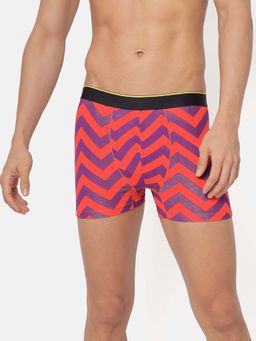 Bummer - Orange Mens Printed Micro Modal Trunks Underwear Ultra Soft & Breathable