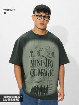 The Souled Store - Official Harry Potter: Ministry Of Magic Mens Oversized T-Shirts