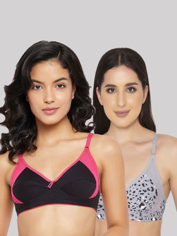 Clovia - Cotton Non-padded Non-wired Full Cup Bra (pack Of 2)