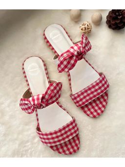 Modanta - Red Gingham Flats