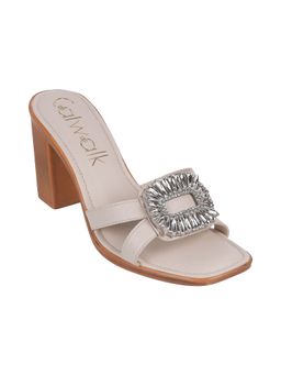 Catwalk - Beige Causal Women Sandal Heels
