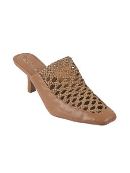 Catwalk - Brown Causal Women Mules Heels
