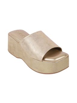 Catwalk - Gold Causal Women Sandal Heels