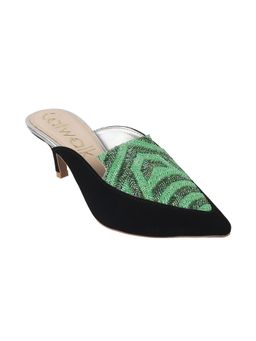 Catwalk - Green Causal Women Mules Heels