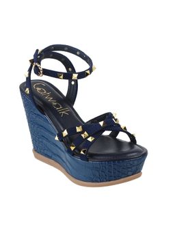 Catwalk - Blue Causal Women Wedges Heels