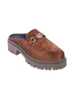 Catwalk - Brown Causal Women Mules Heels