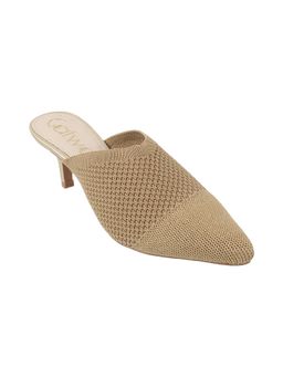 Catwalk - Gold Causal Women Mules Heels