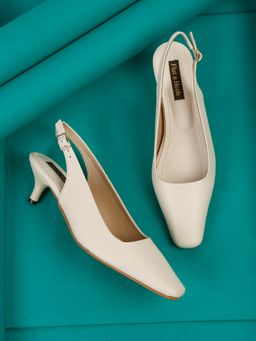 Flat n Heels - Beige Women Mules Heels