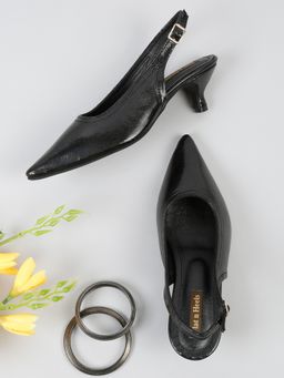Flat n Heels - Black Women Mules Heels