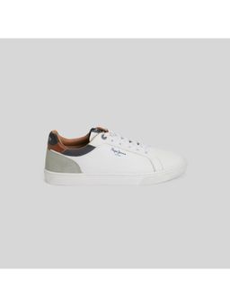 Pepe Jeans - Kenton Court White Textured Trp Outsole Sneakers