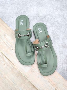 The Madras Trunk - Chris Sandals In Green