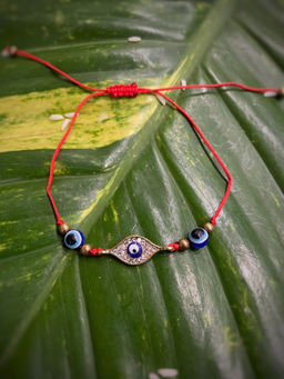 Digital Dress Room - Evil Eye Rakhi Design Nazariya Cz Pendant Turkish Charm Mauli Raksha Bandhan