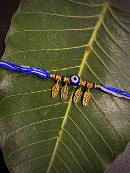 Digital Dress Room - Evil Eye Rakhi Designs Nazariya Leaf Pendant Mauli Raksha Bandhan