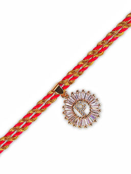 Digital Dress Room - Personalised Name Letter P Bhaiya Rakhi