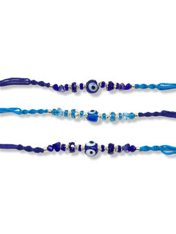 Digital Dress Room - Combo Of 3 Rakhi Designs Evil Eye Pendant Nazar Battu ?Mauli Raksha Bandhan