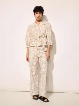 ONLY - Women Off White Floral Printed Regular Fit Co-Ord Set