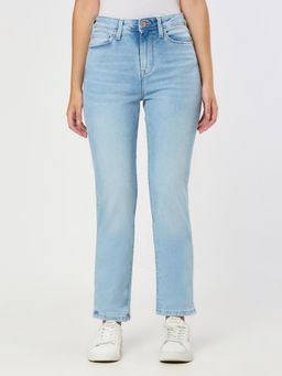 Pepe Jeans - Women Light Blue Straight Fit Stretchable Jeans