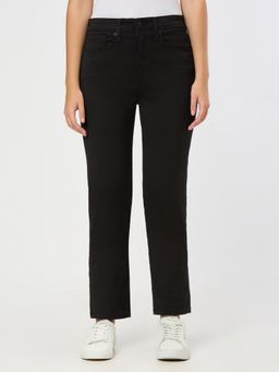 Pepe Jeans - Women Black Solid Rinse Straight Jeans