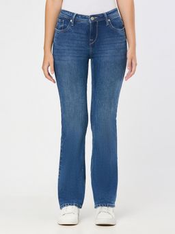 Pepe Jeans - Women Blue Solid Mid Rise Jeans