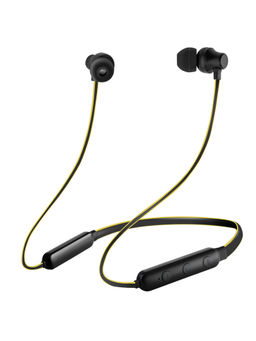 pTron - InTunes Lite BT5.0 Deep Bass Wireless Headphones, HD Mic & Voice Assistance (Black & Yellow)