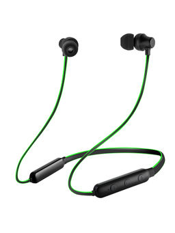 pTron - InTunes Lite BT5.0 Deep Bass Wireless Headphones, HD Mic & Voice Assistance (Black & Green)