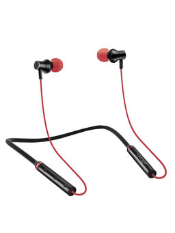 pTron - InTunes Beats BT5.0 Deep Bass Wireless Headphones with HD Mic & Voice Assistance (Black & Red)