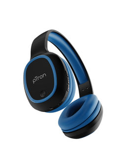 pTron - Soundster Lite BT5.0 Wireless Headphones with Deep Bass & 12Hrs Playtime (Blue & Black)