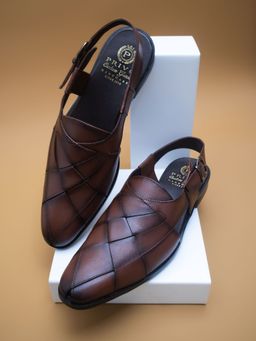 PRIVO - Men Brown Buckle Sandals