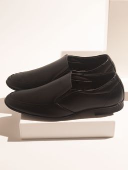 PRIVO - Men Black Slip On Formal Loafers