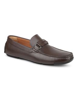 ATESBER - Men Brown Slip On Casual Loafers