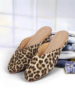 Mochi - Womens Beige Slip On Closure Casual Heel Mules