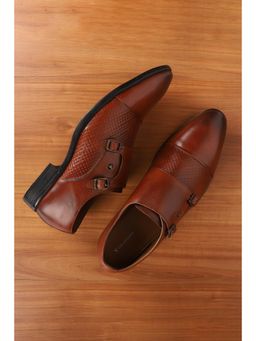 Van Heusen - Brown Slip Ons Monk Straps Formal Shoes