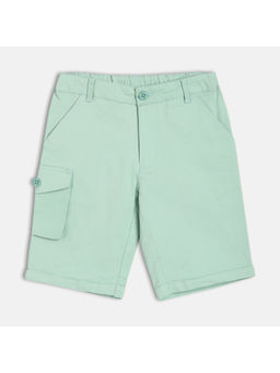MINI KLUB - Cotton Solid Shorts Powder Blue