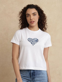 RAREISM - Women Off White Graphic Regular Fit T-Shirt