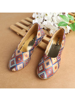 Lil Pitaara - Girls Multi-Color Heel Belly Ballerinas