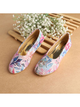 Lil Pitaara - Girls Pink Heel Belly Ballerinas