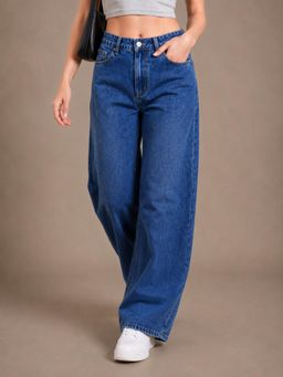 VBEAUTI - Womens Bata Wide Leg Streachable High Rise Washed Jeans