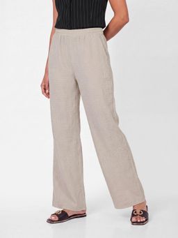 max - Womens Beige Textured Pant