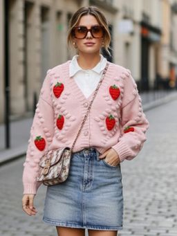 Magre - Women Pink Cardigan