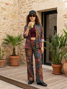 ZUMMER - Black Floral Poplin Co-Ord Set