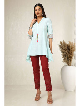 Soch - Womens Maroon Viscose Blend Embellished Pant with Stone Work