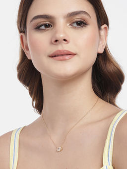 Carlton London - Gold Plated Crystal Fancy Necklace for Women