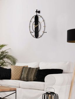 ARTYPILLAR - Iron Open Dial Hanging Clock with Wood Groove Centre Wall Clock