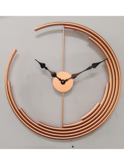 ARTYPILLAR - Iron Metal Open Dial Moon Design In Brass / Rose Gold Wall Clock.