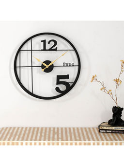 ARTYPILLAR - 18In Iron Metal Open Dial Alphanumeric Dial Wall Clock