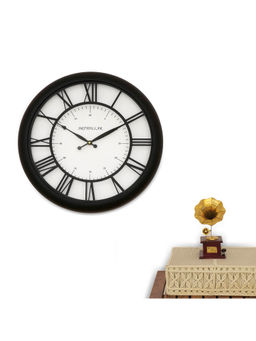 ARTYPILLAR - 14In Wooden Frame with 12In Laser Cut Roman Number Dome Glass Dial Wall Clock
