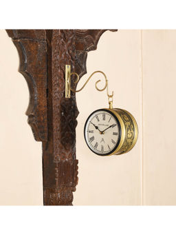 ARTYPILLAR - Double Side Brass Station Wall Clock