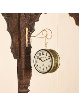 ARTYPILLAR - Double Side Brass Station Wall Clock