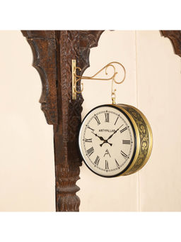 ARTYPILLAR - Double Side Brass Station Wall Clock